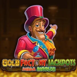 Official Jackpots logo: Gold Factory Jackpots Mega Moolah by Aurum Signature Studios at Wild Robin Casino