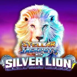Stellar Jackpots with Silver Lion slot visual from Lightning Box Game available on wildsrobin.de